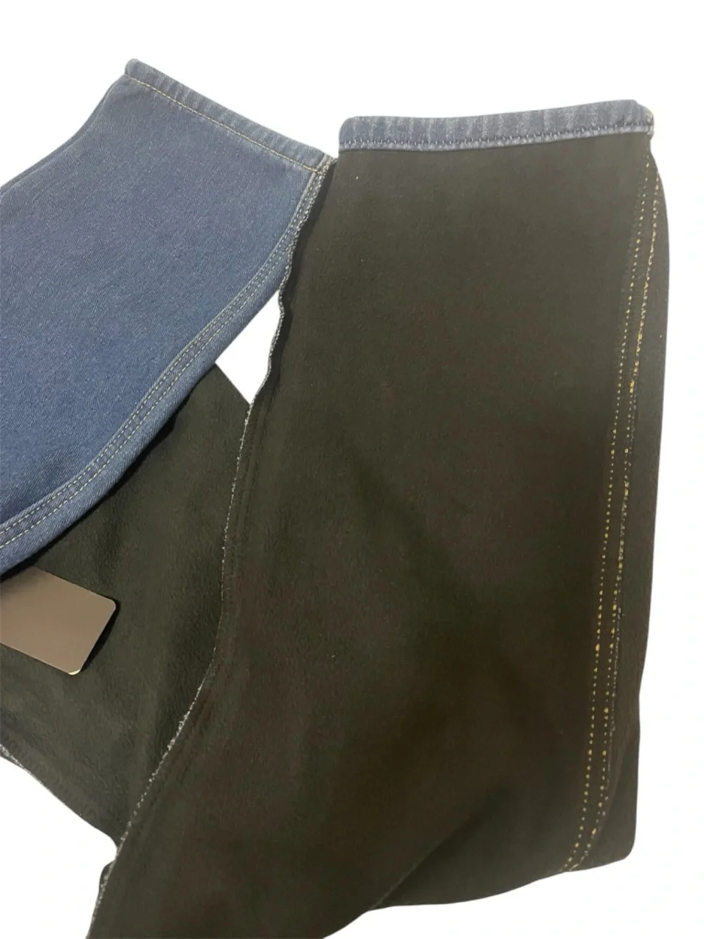 EDDIE DOMANI BLUE CARGO PANTS DENIM MEN FLEECE LINING INSIDE POCKETS SIZE 34X30*